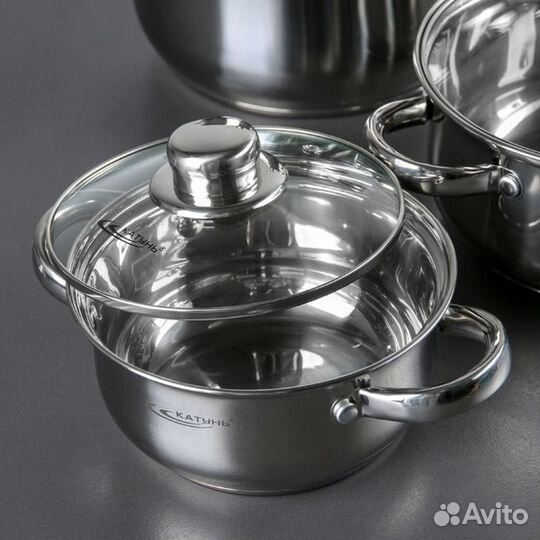 Набор кастрюль (4 шт.). Новый. пр-во россия