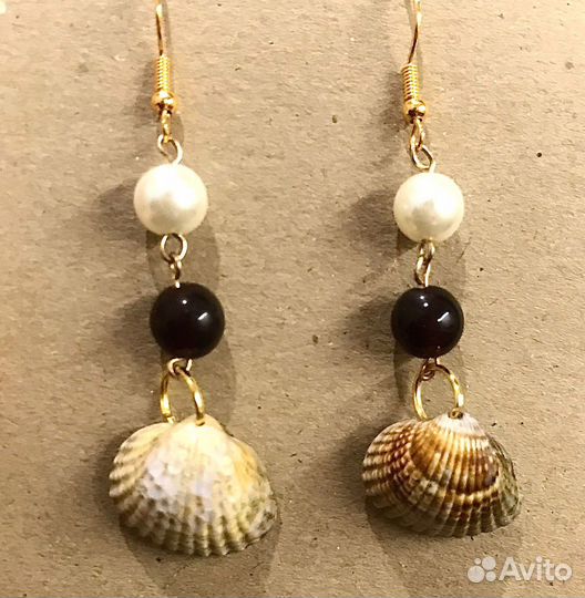 Серьги из ракушек Кулоны