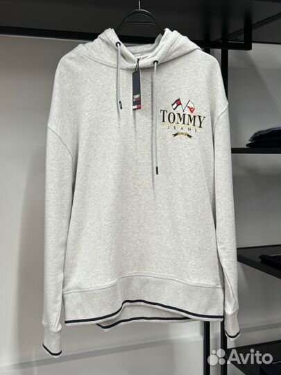 Худи Tommy Jeans Modern Prep Skater Back Logo Silv