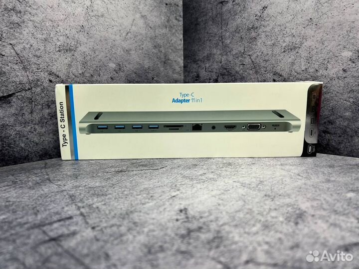 Адаптер для MacBook Dock Station, 11in1 Type-C HUB