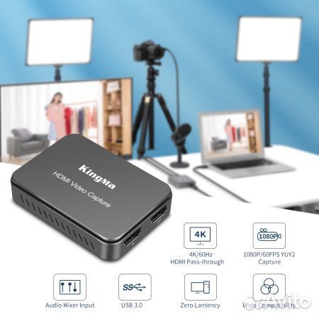 Карта видеозахвата KingMa BMU031 hdmi-USB 3.0