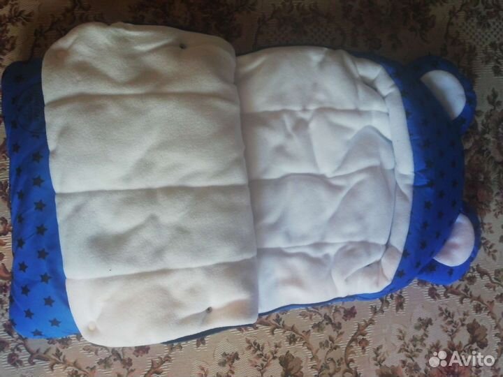 Одеяло на выписку с бантом Зима