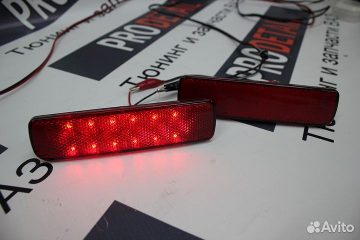 Диодные катафоты в задний бампер для LADA 2111