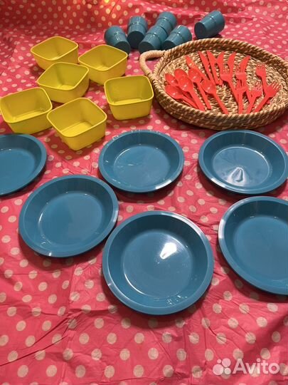 Набор для пикника пищевой пластик на 6 человек