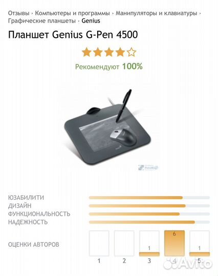 Новый Графический планшет Genius G-Pen 4500