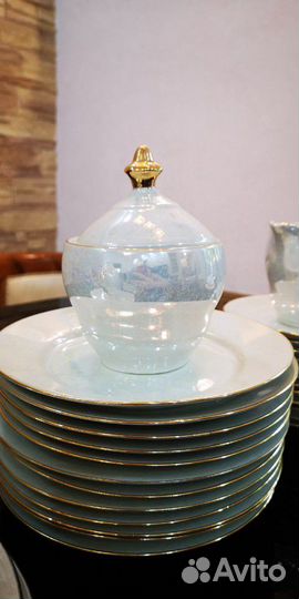 Сервиз фарфор, перламутр. Польша. Винтаж. СССР