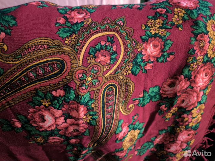 Павловопосадский платок шерсть СССР