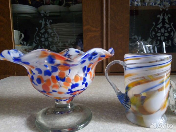 Ваза для фруктов на ножке, кувшин,креманки