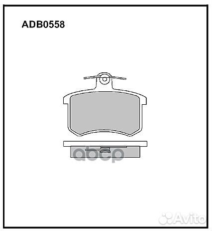 Колодки тормозные дисковые зад adb0558 alli