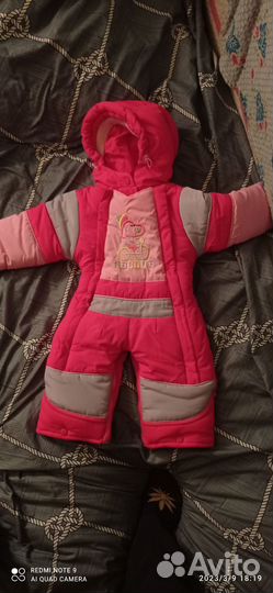 Зимний комбинезон для девочки до года