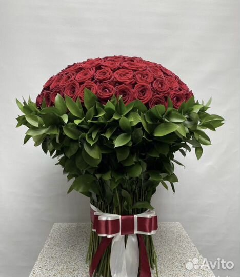 101 роза букет цветы