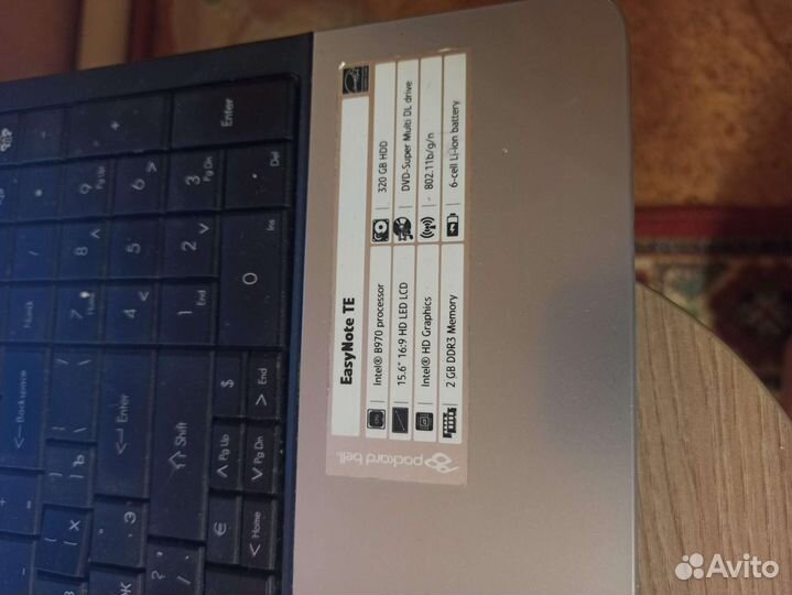 Ноутбук Packard bell te11hc