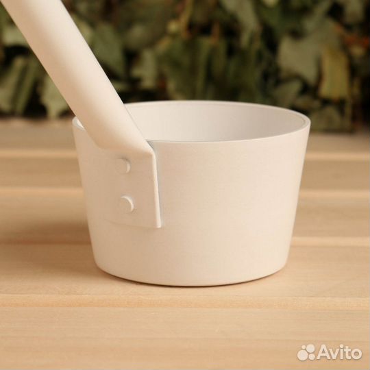 Ковш алюминий 0,2л, белый (7752753)