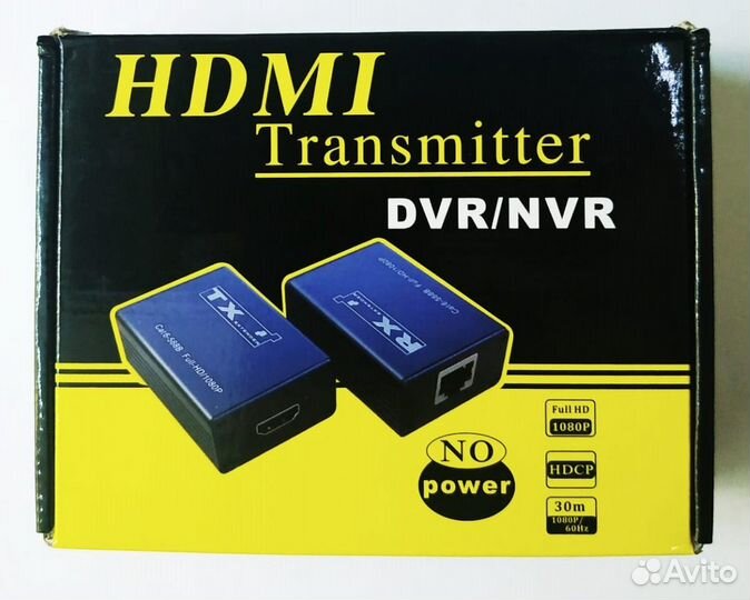 Hdmi удлинитель 30 метров по витой паре cat-6