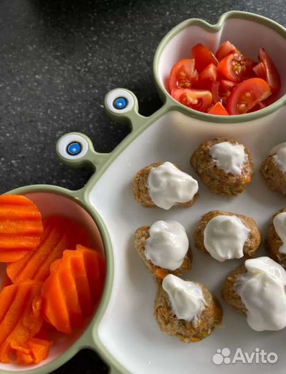 Набор детской посуды на присоске