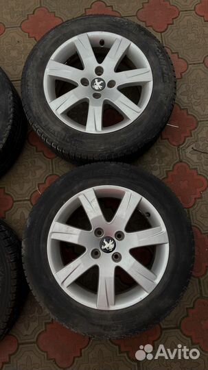 Зимняя резина Michelin 205/60R16 + диски Peugeot