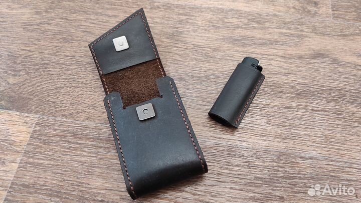 Портсигар кожаный