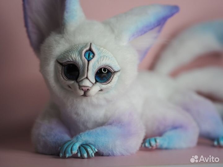 Игрушка ручной работы в смешанной технике