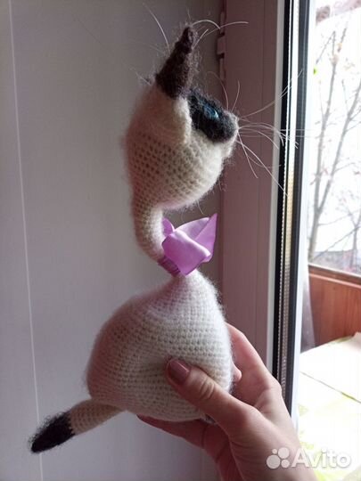 Вязаный котик-сфинкс