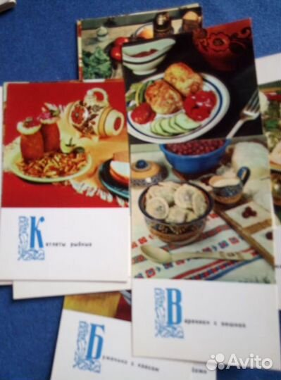Открытки-рецепты.1970г.Украинская кухня,блюда