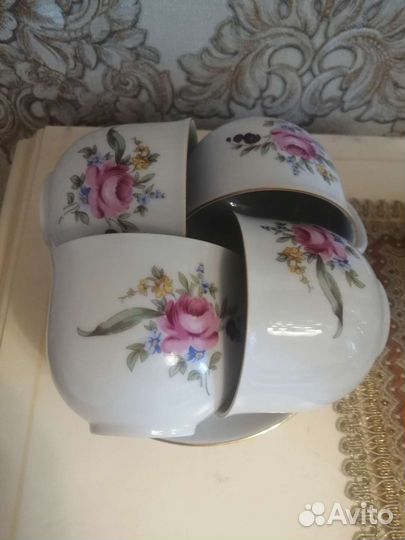 Чайный сервиз мейсенский букет, Чехословакия