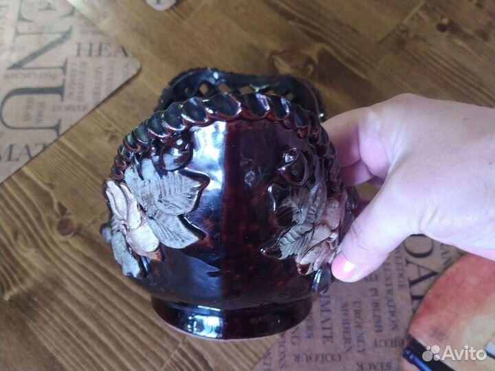 Ваза Гжель глиняная СССР