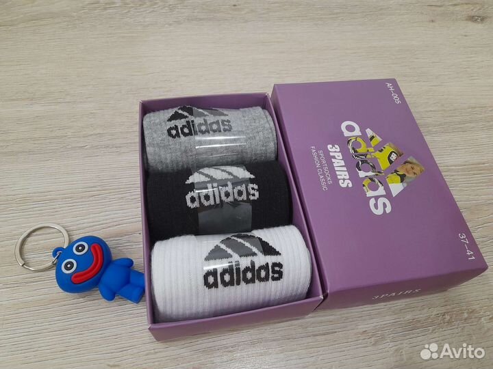 Носки Adidas в подарочной коробке 3 пары