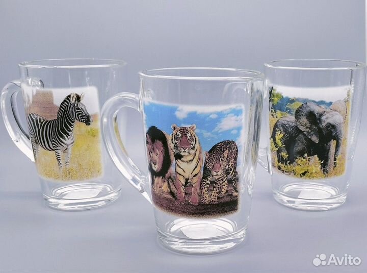 Кружка Капучино 300мл царство зверей/ Энс