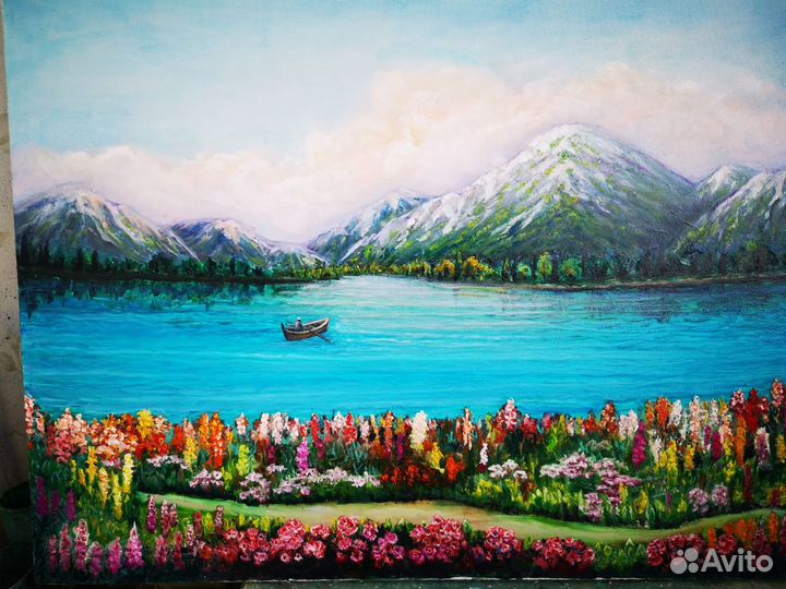 Большая масло холст подрамник 60на 80