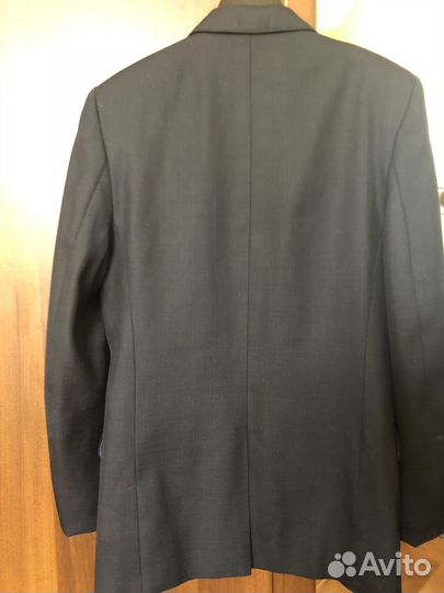 Костюм синий: пиджак и брюки, кардиган 152 рост