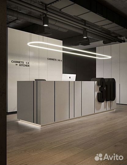 Стойка ресепшн лофт