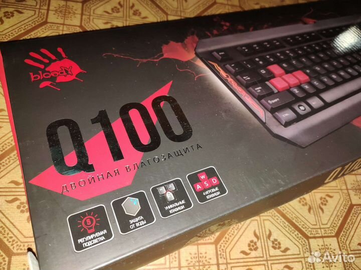 Игровая клавиатура bloody q100 (новая)