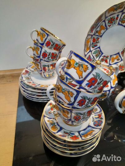 Кофейный сервиз лфз Русский лубок СССР