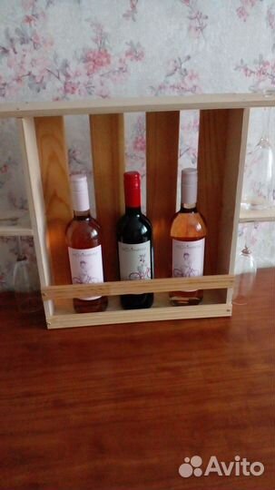 Подставка для бутылок деревянная