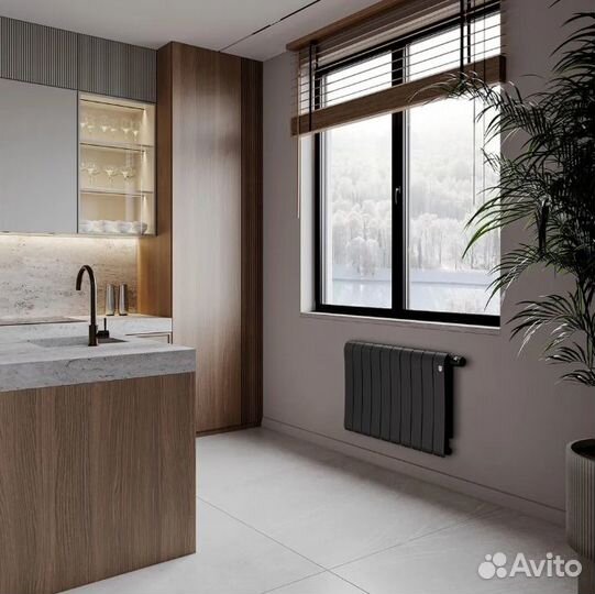 Радиатор биметал InfinityVR80-10сек,черный