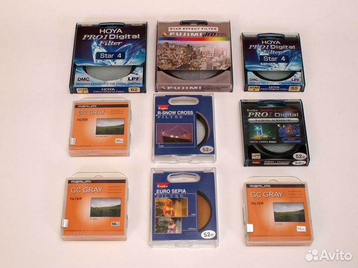Светофильтры UV, CPL, Star, ND, Gradient, Infrared