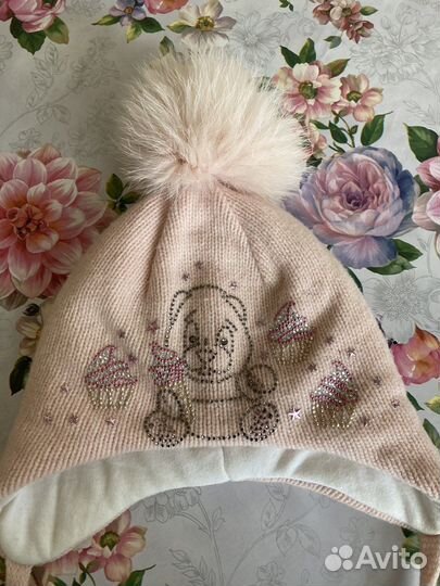 Шапка зимняя для девочки 48 50