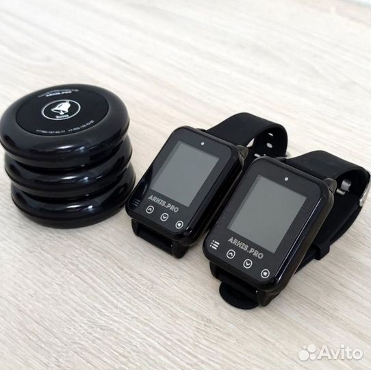 Кнопка вызова официанта с часами-пейджер Элит