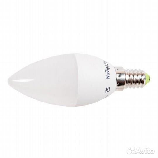 Лампа светодиодная LED 5вт E14 теплый матовая свеч
