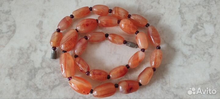 Бусы сердолик винтаж СССР