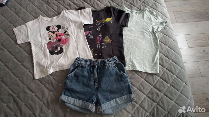 Джинсы, шорты, футболки 128 next
