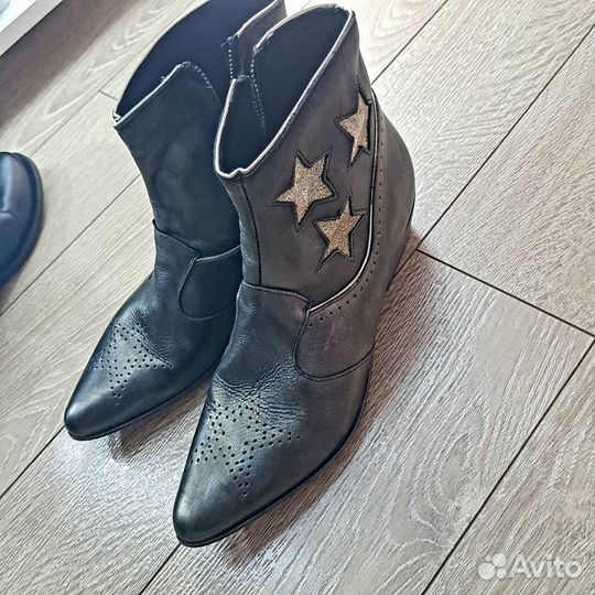 Ботинки кожаные ручной работы Италия