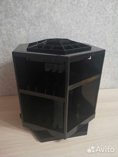 Вращающийся органайзер для косметики чёрный