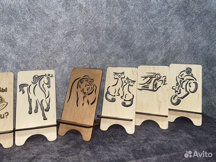 Подставка для телефона из дерева ручной работы