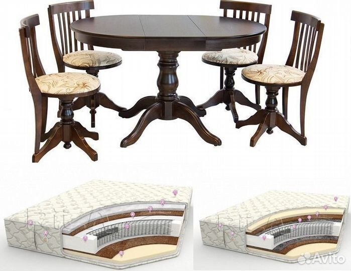 Производим кровати столы матрасы комоды тумбы шкаф