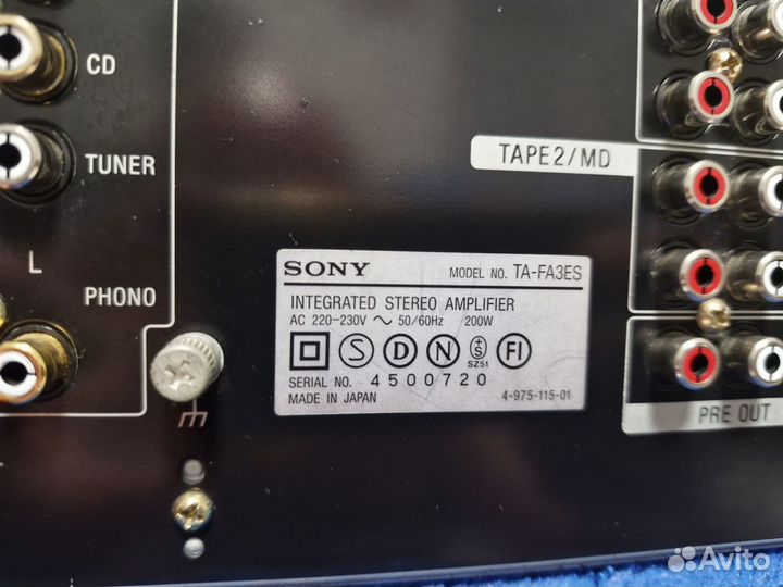 Усилитель Sony TA-FA3ES 220 Вольт