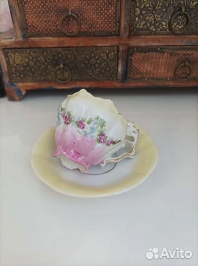 Кофейная пара без клейма скол и паучек