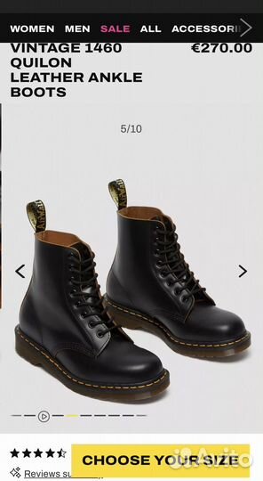 44eu Dr Martens Made in England Оригинал ботинки