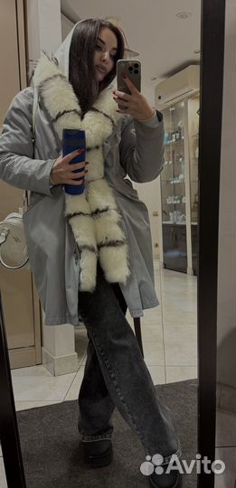 Парка с натуральным мехом