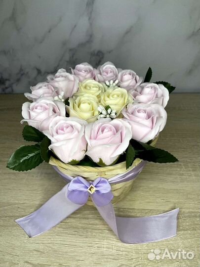 Букет из мыльных роз